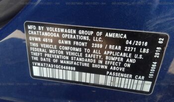 2016 Volkswagen Passat-9300$ full