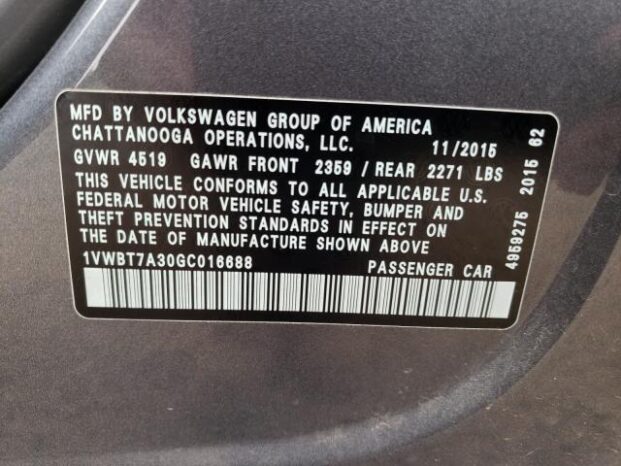 2015 Volkswagen Passat B8 – 10950$ full