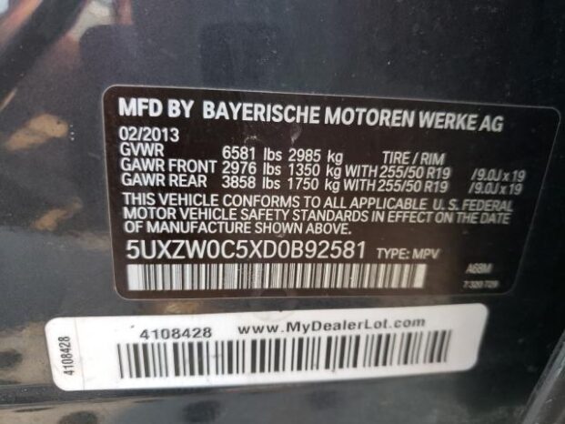 2013 BMW X5 XDRIVE35D – $15300 full