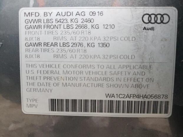 2017 Audi Q5 Premium – 13500$ full