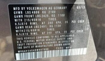 2013 VOLKSWAGEN TIGUAN S – $7700 full