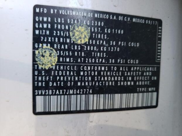 2018 VOLKSWAGEN TIGUAN SE – $ 13000 full