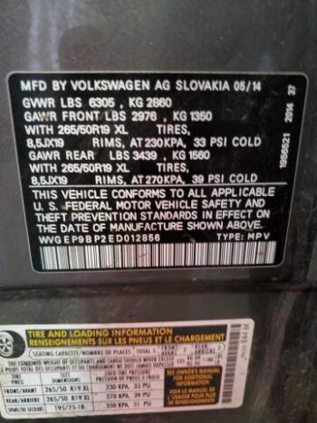 2014 VOLKSWAGEN TOUAREG V6 TDI – $16000 full