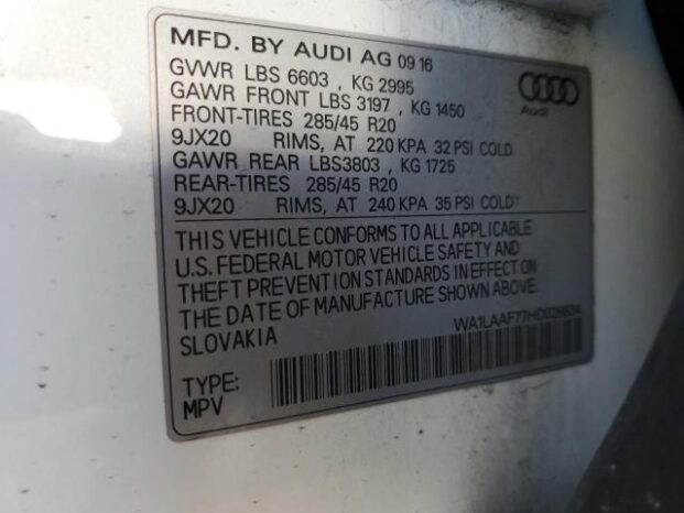 2017 AUDI Q7 PREMIUM PLUS – $20000 full