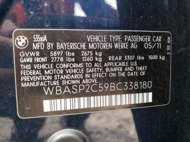 2011 BMW 535 XIGT – $12000 full