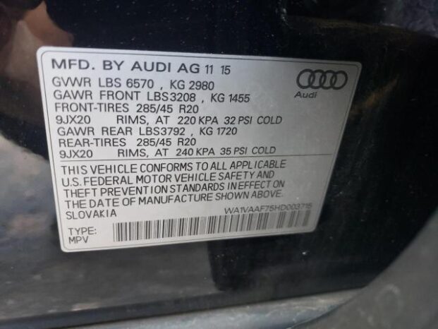 2017 AUDI Q7 PRESTIGE – $19800 full