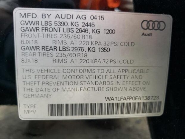 2015 AUDI Q5 PREMIUM PLUS -10900 full