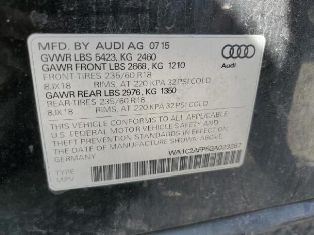 2016 AUDI Q5 PREMIUM – $ 11900 full