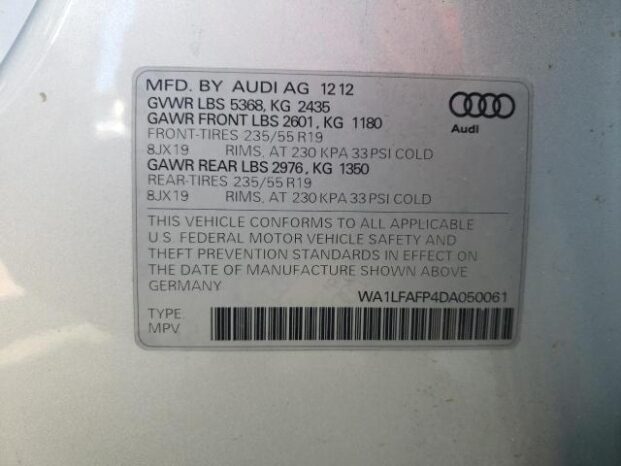 2013 AUDI Q5 PREMIUM PLUS – $10400 full