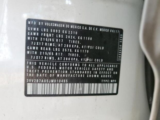 2018 VOLKSWAGEN TIGUAN SE – $12000 full