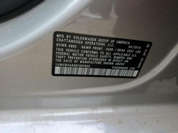 2014 VOLKSWAGEN PASSAT SEL- $8200 full