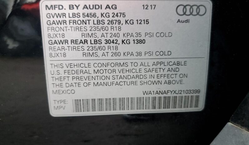 2018 AUDI Q5 PREMIUM – $18800 full