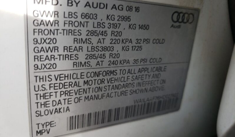 2017 AUDI Q7 PREMIUM PLUS – $20100 full