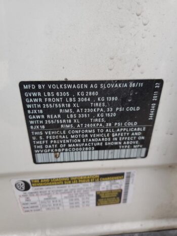 2012 VOLKSWAGEN TOUAREG V6 TDI – $13400 full