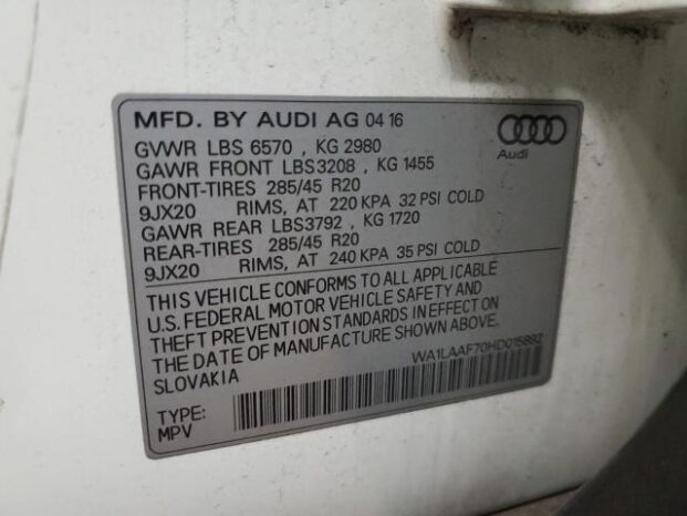 2017 AUDI Q7 PREMIUM PLUS full