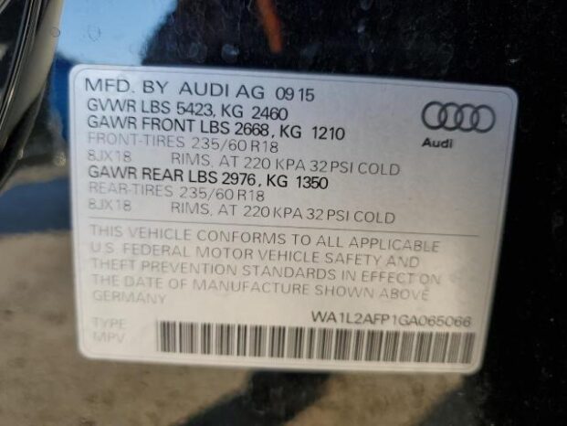 Audi Q5 2016 Premium Plus Quatro 12200$ full