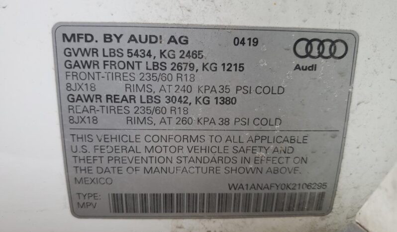 2019 AUDI Q5 PREMIUM – $18000 full