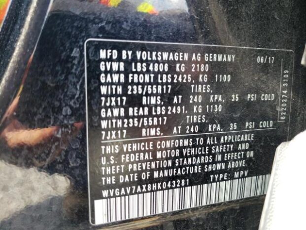 2017 VOLKSWAGEN TIGUAN S full