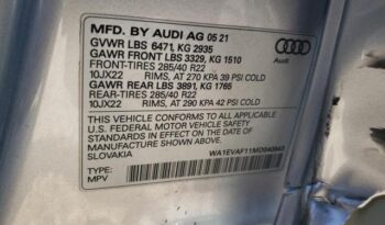 2021 AUDI Q8 PREMIUM PLUS S-LINE full