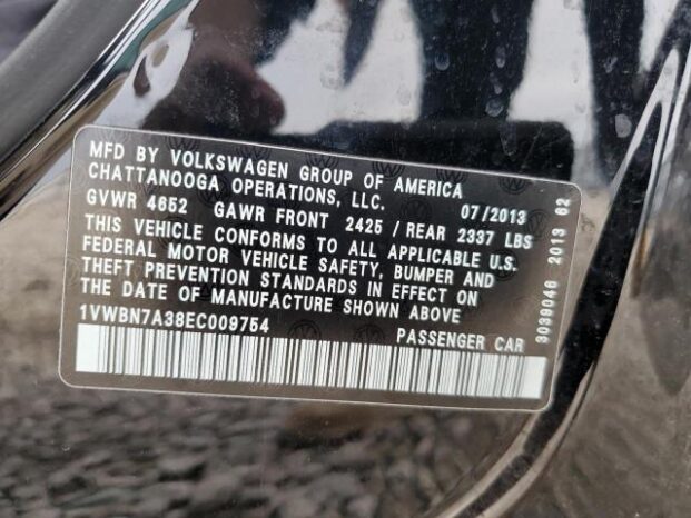 2014 VOLKSWAGEN PASSAT SE full